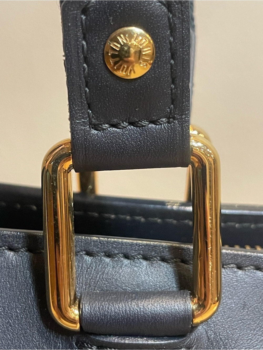 Louis Vuitton Lucille PM Bleu Monogram Mini Canvas Tote Bag France Vintage - Picture 8 of 16